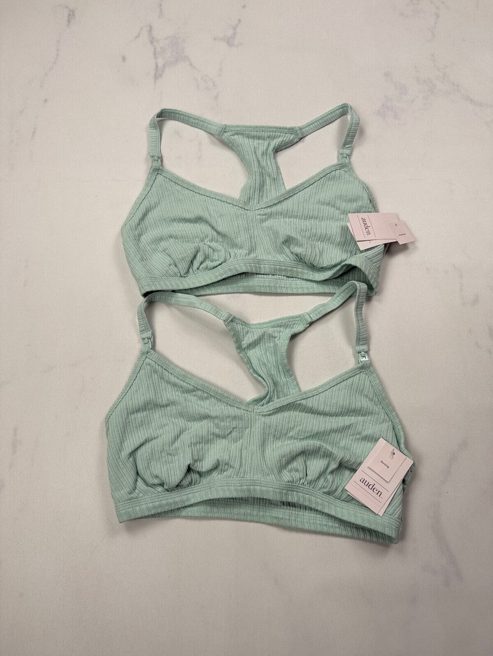 Auden Nursing Bralette Mint Contemporary Adjustable Bust Lot of 2 - Womens M